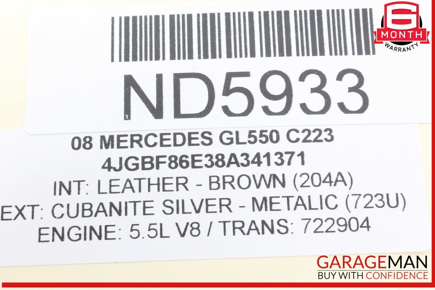 07-19 Mercedes X164 GL550 GL450 Rear 3rd Third Row Seat Motor 1648201942 OEM