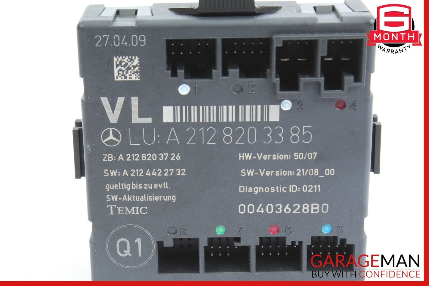 08-15 Mercedes W212 E550 C350 Front Left Side Door Control Module 2128203385 OEM