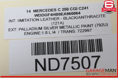 08-19 Mercedes W204 C250 CGI Rear Deck Shelf Loud Speaker 2048205802 OEM