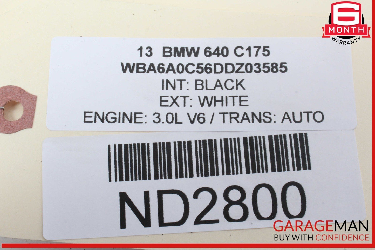 12-18 BMW 640i 650i Rear Left Driver Side Door Window Shade Curtain Motor OEM