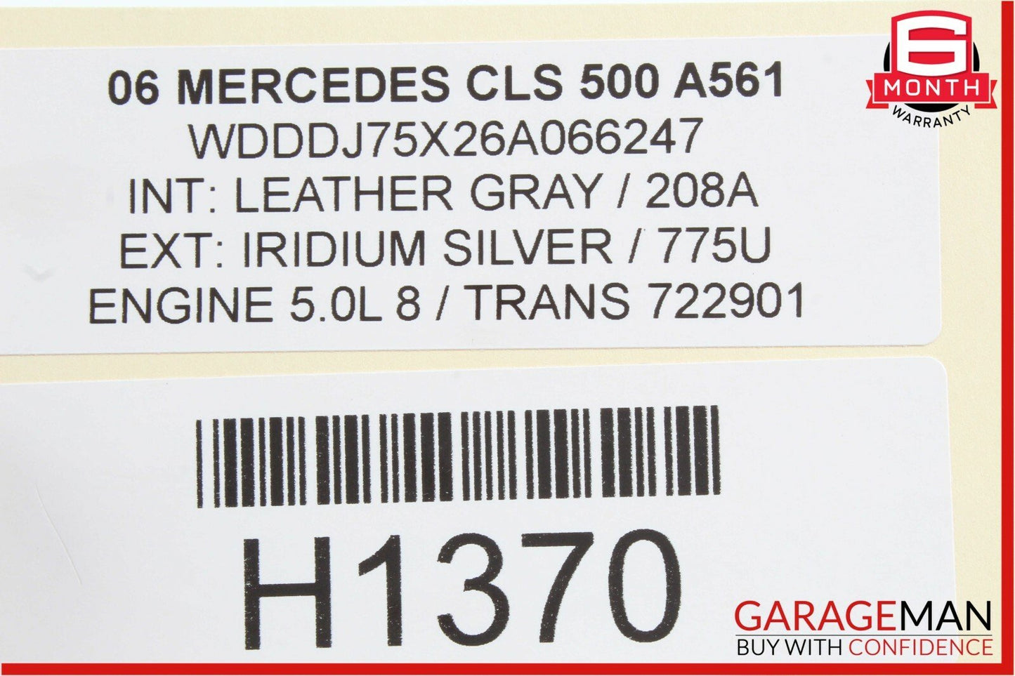 06-11 Mercedes CLS550 CLS500 Rear Bumper Reinforcement Impact Crash Bar Rebar