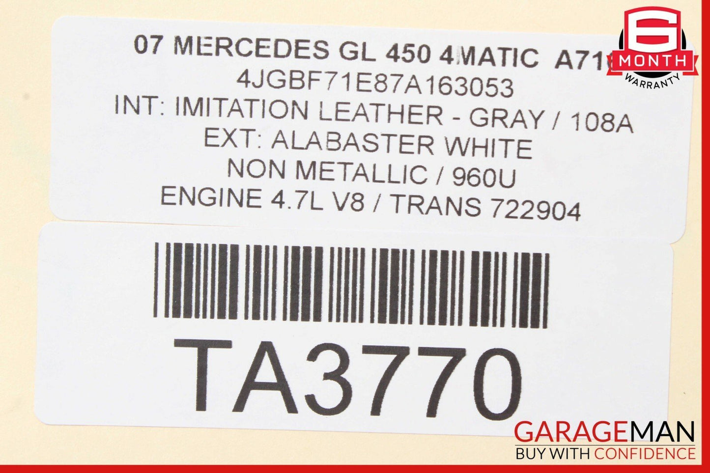07-12 Mercedes X164 GL450 ML550 7G Automatic Transmission 722.904 AWD OEM 185k