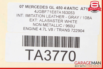 07-12 Mercedes X164 GL450 ML550 7G Automatic Transmission 722.904 AWD OEM 185k
