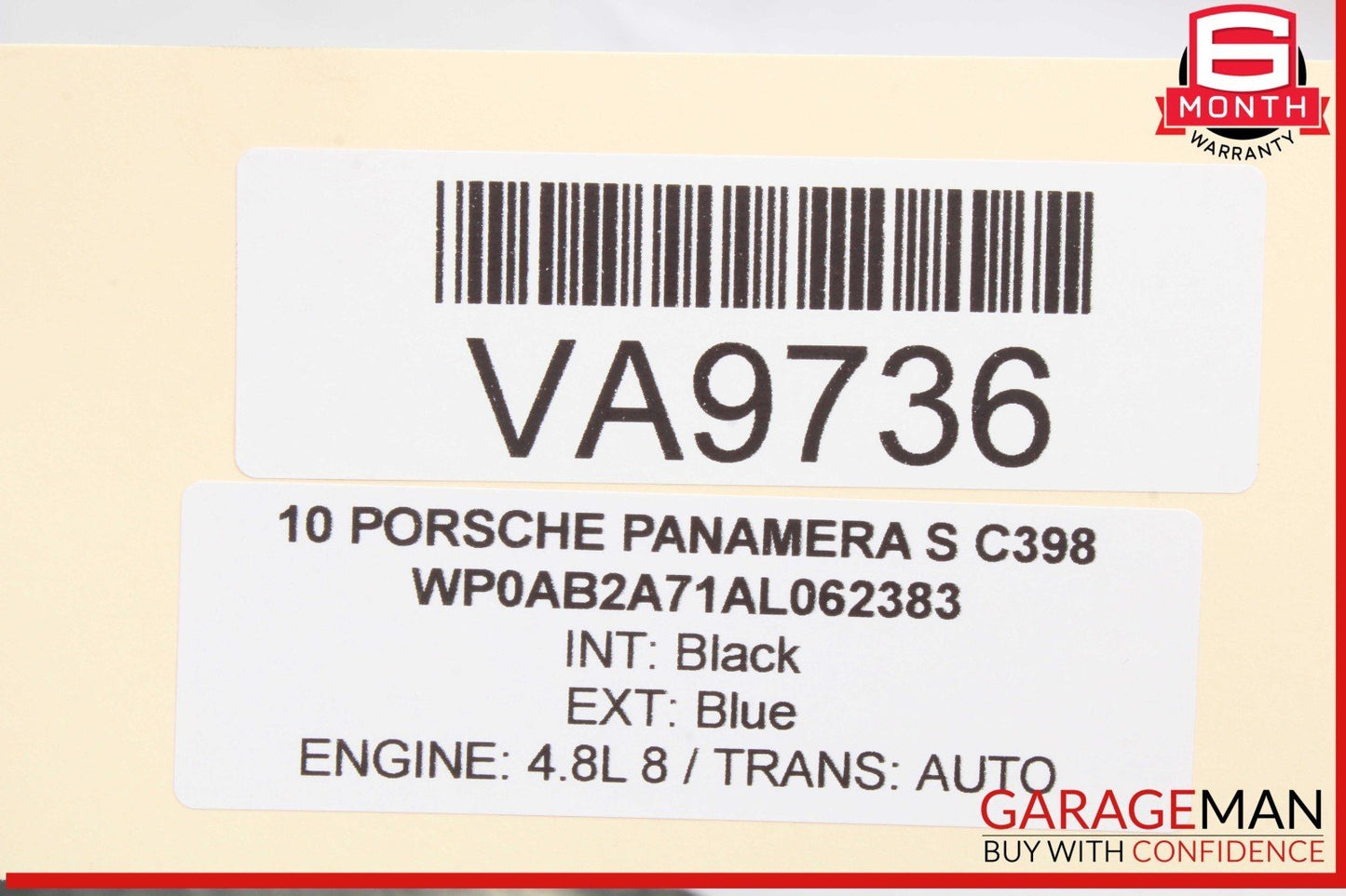 10-16 Porsche Panamera 970 Left Driver Side Exhaust Manifold 94811112921 OEM