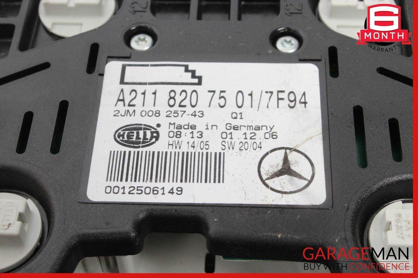 03-11 Mercedes W211 E320 E350 CLS550 Rear Overhead Dome Light Reading Map Gray