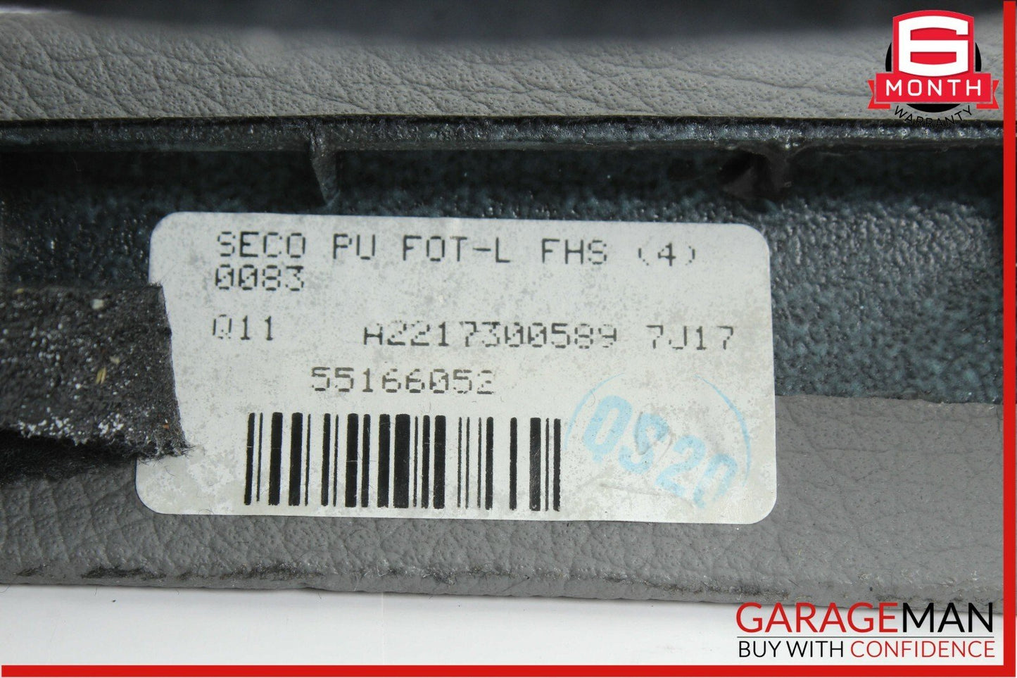 07-09 Mercedes W221 S550 Rear Left Window Regulator Control Trim Bezel Grey OEM