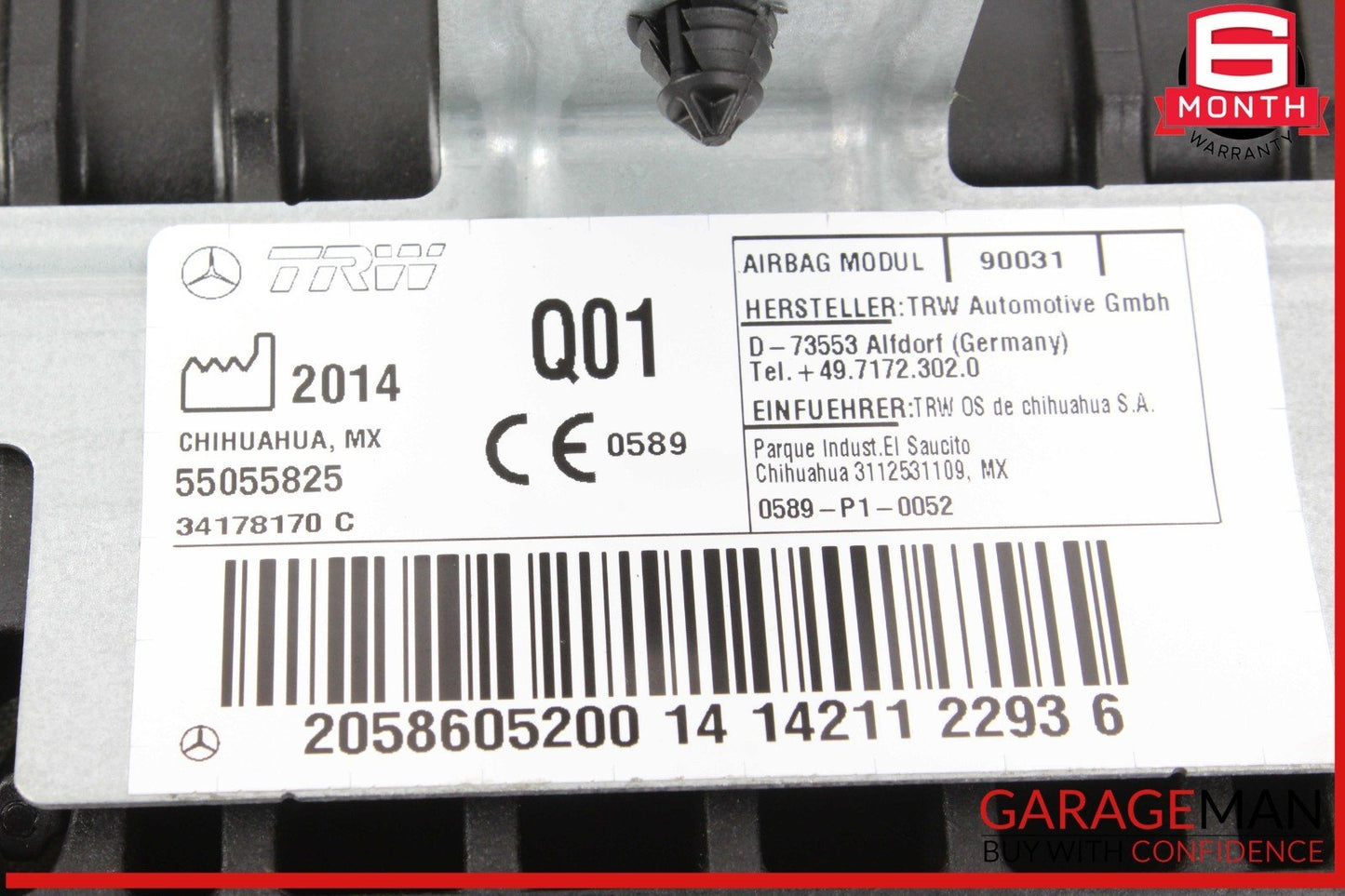 15-20 Mercedes W205 C300 Front Right Side Dashboard Dash Air Bag Airbag OEM