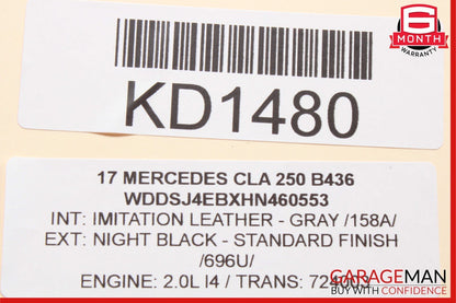 14-18 Mercedes W117 CLA250 Front Left Driver Side Door Window Regulator Motor