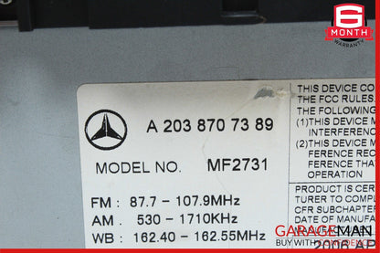 05-07 Mercedes W203 C230 C320 C55 Radio Stereo Audio CD Player Head Unit AM FM