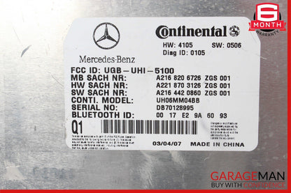 07-10 Mercedes W221 S600 CL600 Bluetooth Mobile Cell Phone Control Module Unit
