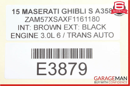 14-17 Maserati Ghibli Rear Left Driver Trunk Hinge Support Bracket Frame OEM