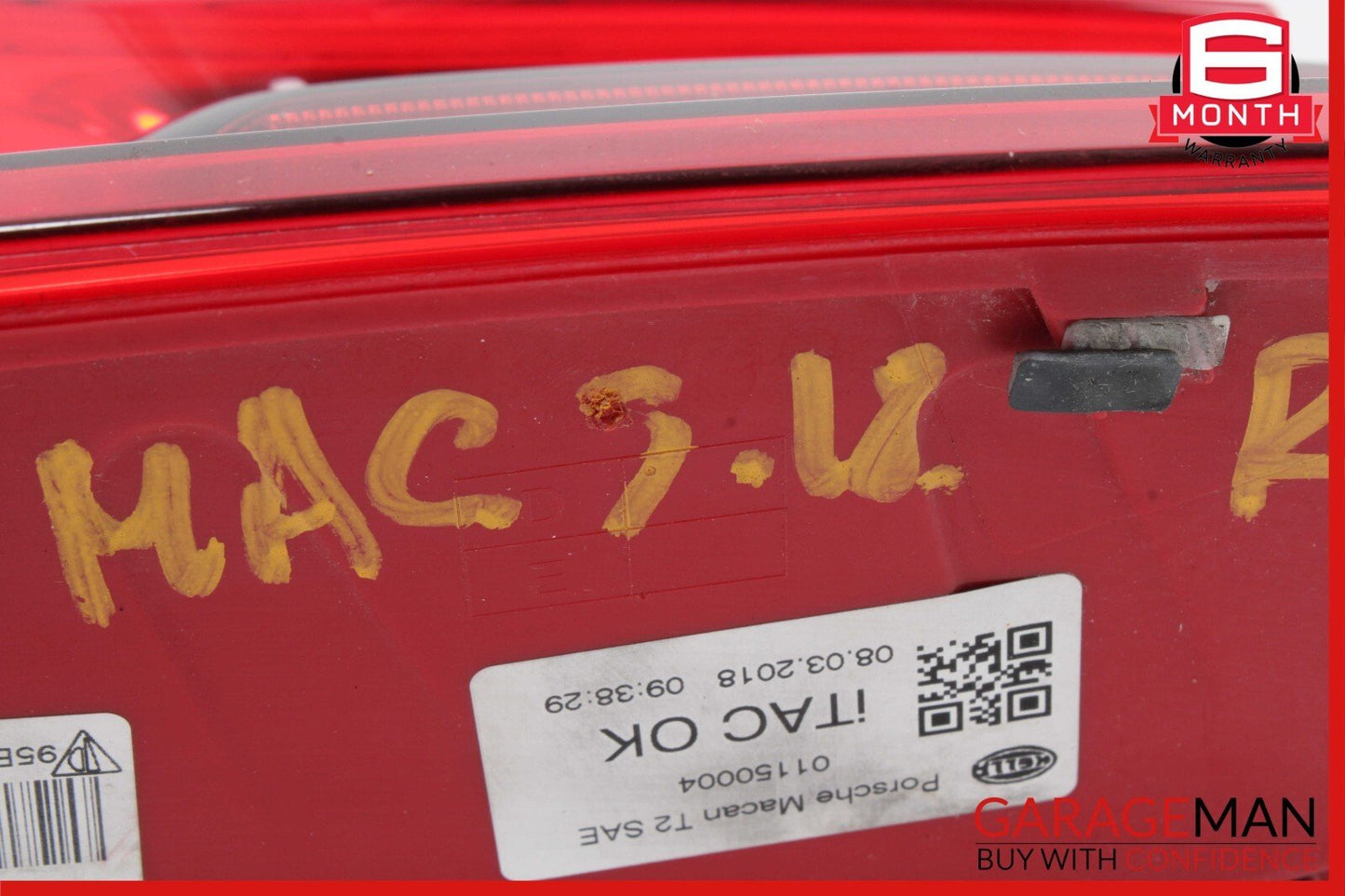 15-18 Porsche Macan 95B Rear Right Passenger Inner Taillight Tail Light Lamp