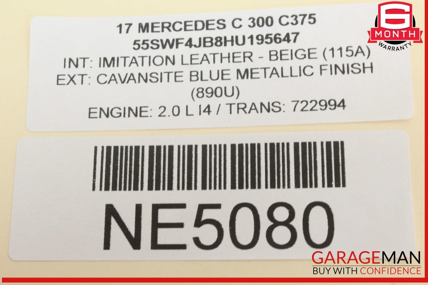 15-20 Mercedes W205 C300 Front Center Dash Dashboard AC A/C Air Vent Grille OEM