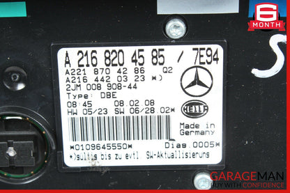 07-09 Mercedes W221 S550 CL550 Overhead Dome Light Sunroof Control Grey OEM