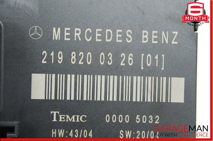 06-11 Mercedes W219 CLS500 CLS550 Rear Right Side Door Control Module 2198200326