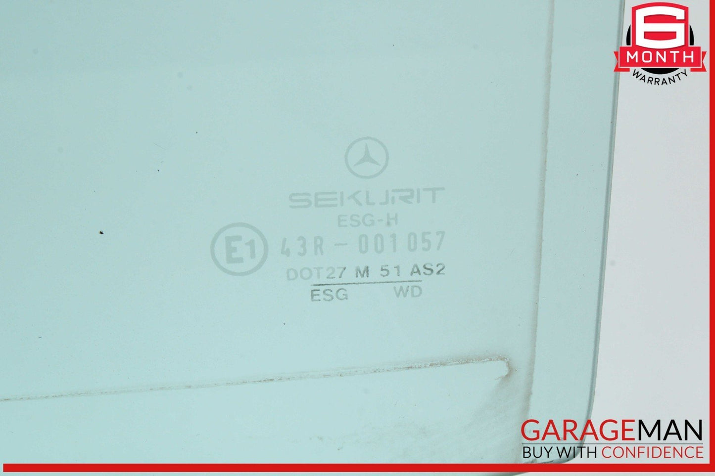 84-93 Mercedes W201 190E 190D Rear Left Driver Side Window Door Glass OEM