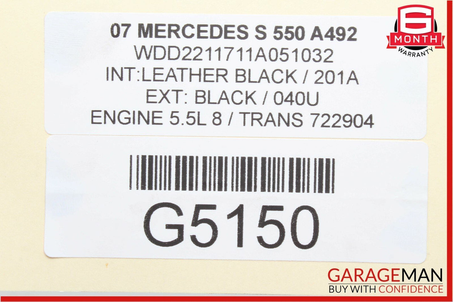 07-13 Mercedes W221 S400 S550 S63 AMG Rear Left Side Door Window Regulator Motor