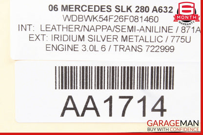 05-11 Mercedes R171 SLK280 C300 C350 AC A/C Air Conditioning Compressor Pump