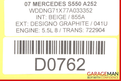 07-13 Mercedes W221 S450 S550 Front Left Driver Side Seat Control Module Unit