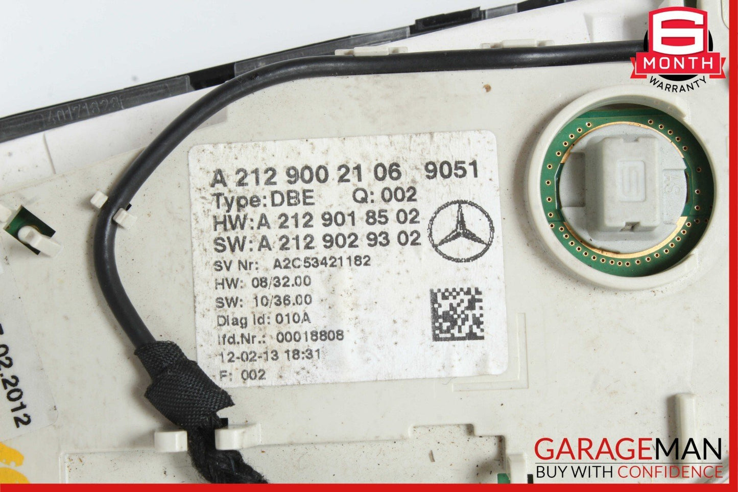 12-18 Mercedes W218 CLS550 CLS400 E350 Front Overhead Dome Light Assembly Black