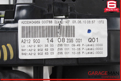 10-13 Mercedes W212 E350 E500 E550 Instrument Cluster Speedometer Odometer OEM