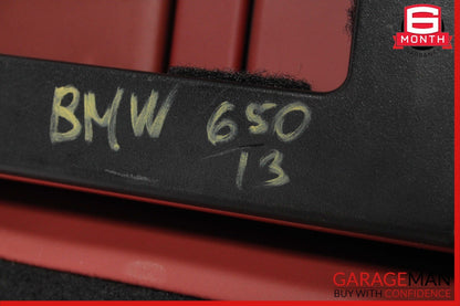 13-19 BMW 650i F06 Rear Top Upper Seat Cushion Cover Armrest Assembly Red OEM