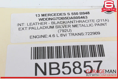 11-14 Mercedes W221 S550 CL550 M278 Right Side Turbocharger Turbo Charger Pipe