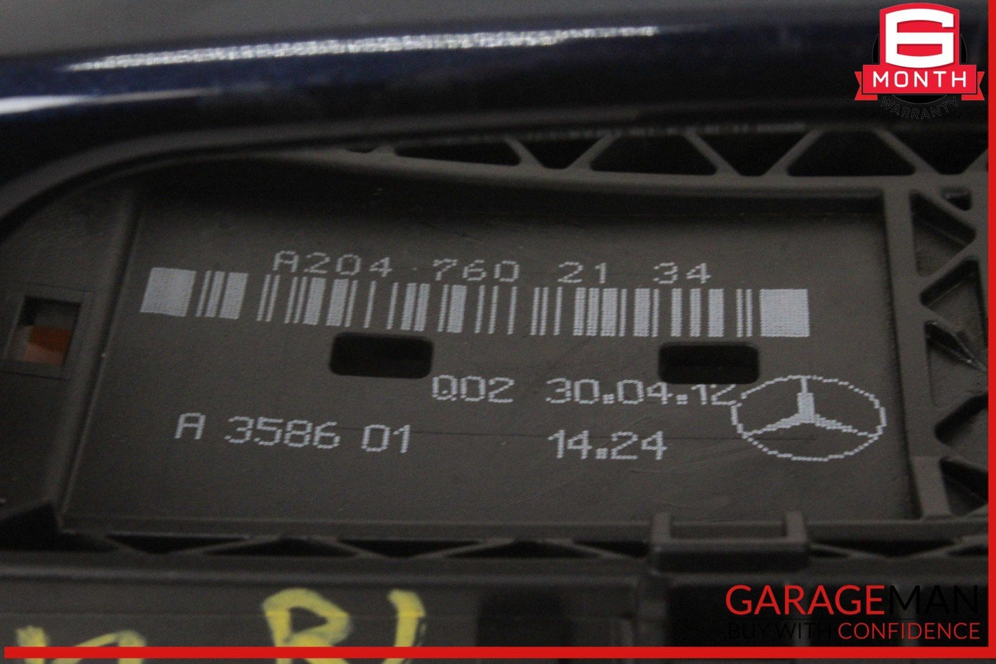 10-13 Mercedes W212 E350 Rear Left Driver Side Exterior Door Handle Blue OEM