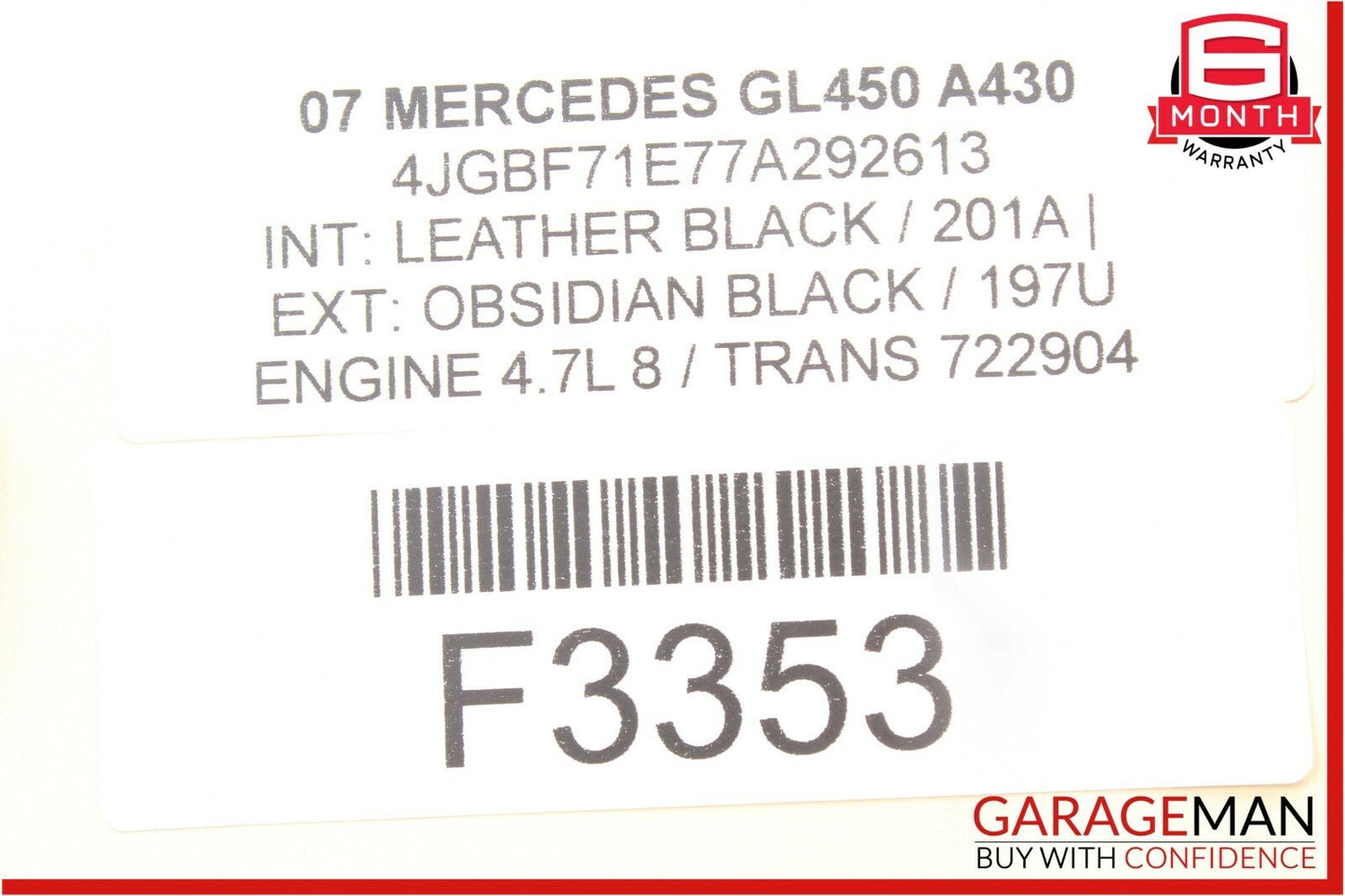 06-12 Mercedes X164 GL450 R350 ML350 Front Right Side Door Control Module OEM