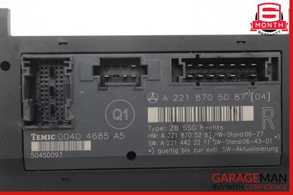 07-13 Mercedes W221 S550 S400 S350 Front Right Side Under Seat Control Unit OEM