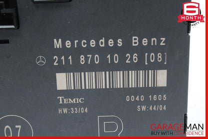 03-09 Mercedes W211 E350 E550 Front Right Side Door Controller Module Unit