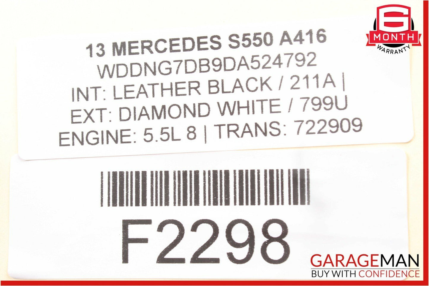07-13 Mercedes W221 S400 Front Left Driver Door Lock Latch Actuator 2217207535