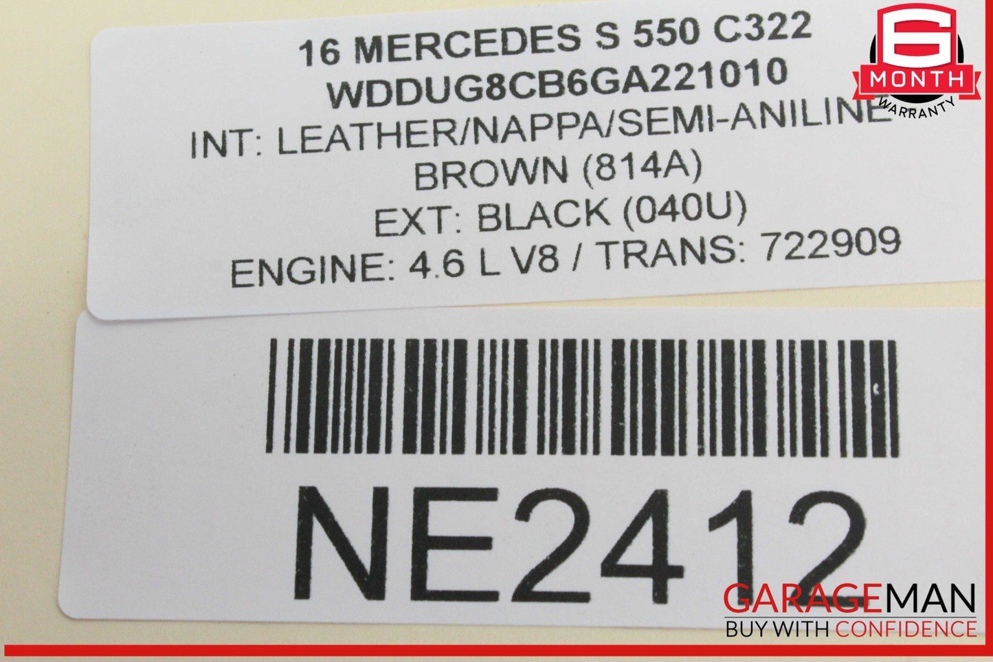 14-17 Mercedes W222 S550 Rear Right Side Door Lock Latch Actuator Keyless Go OEM