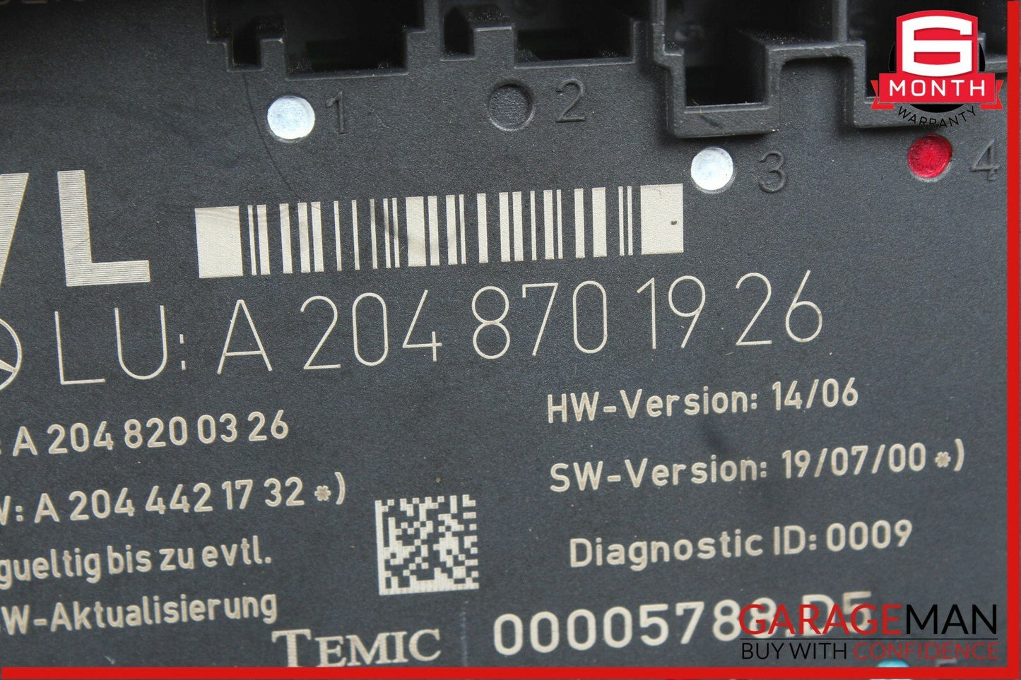08-14 Mercedes W204 C250 C300 Front Left Side Door Control Module OEM