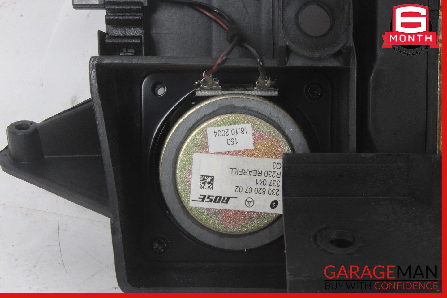 03-08 Mercedes R230 SL500 Rear Left Speaker Luggage Seat Belt Retractor Beige