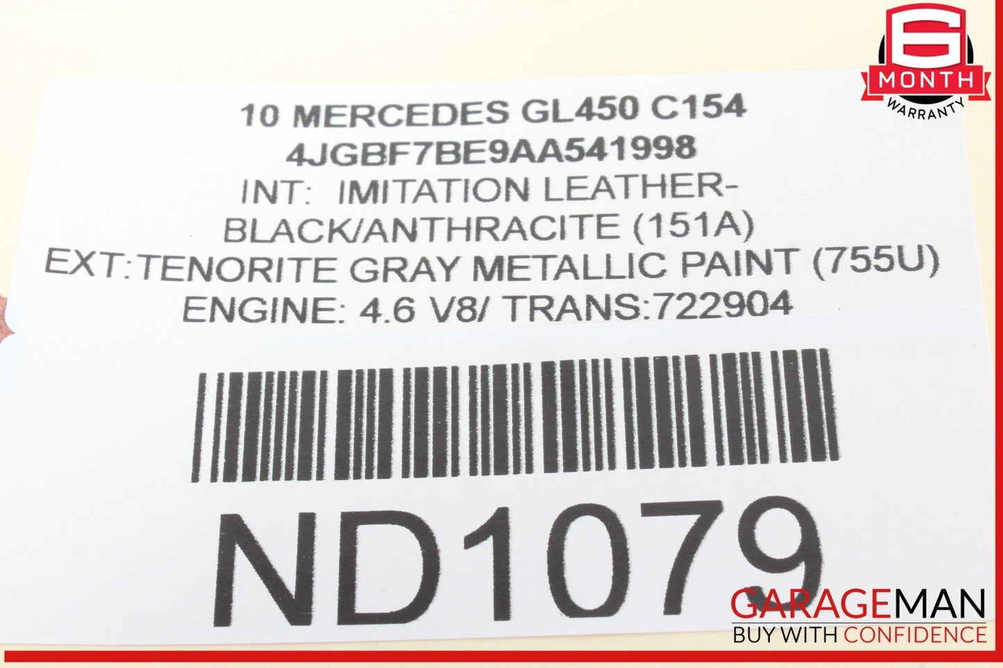 06-12 Mercedes X164 GL450 GL550 ML63 AMG Dash AC A/C Air Vent Grill Center OEM