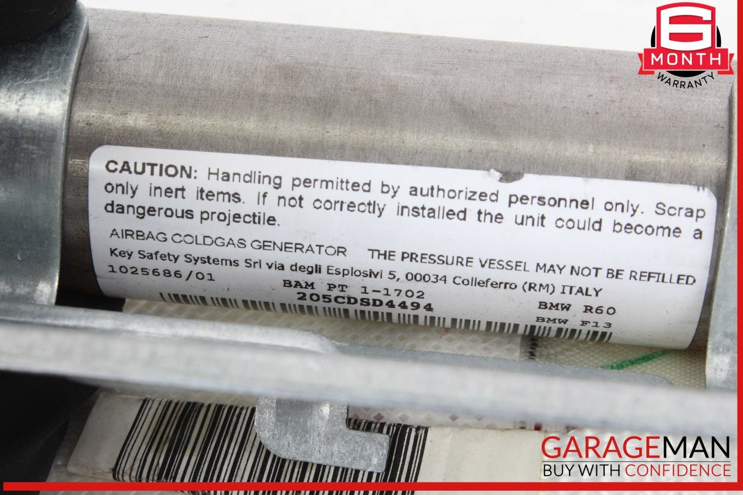 12-18 BMW 640i 650i Right Passenger Side Roof Curtain Airbag Air Bag OEM