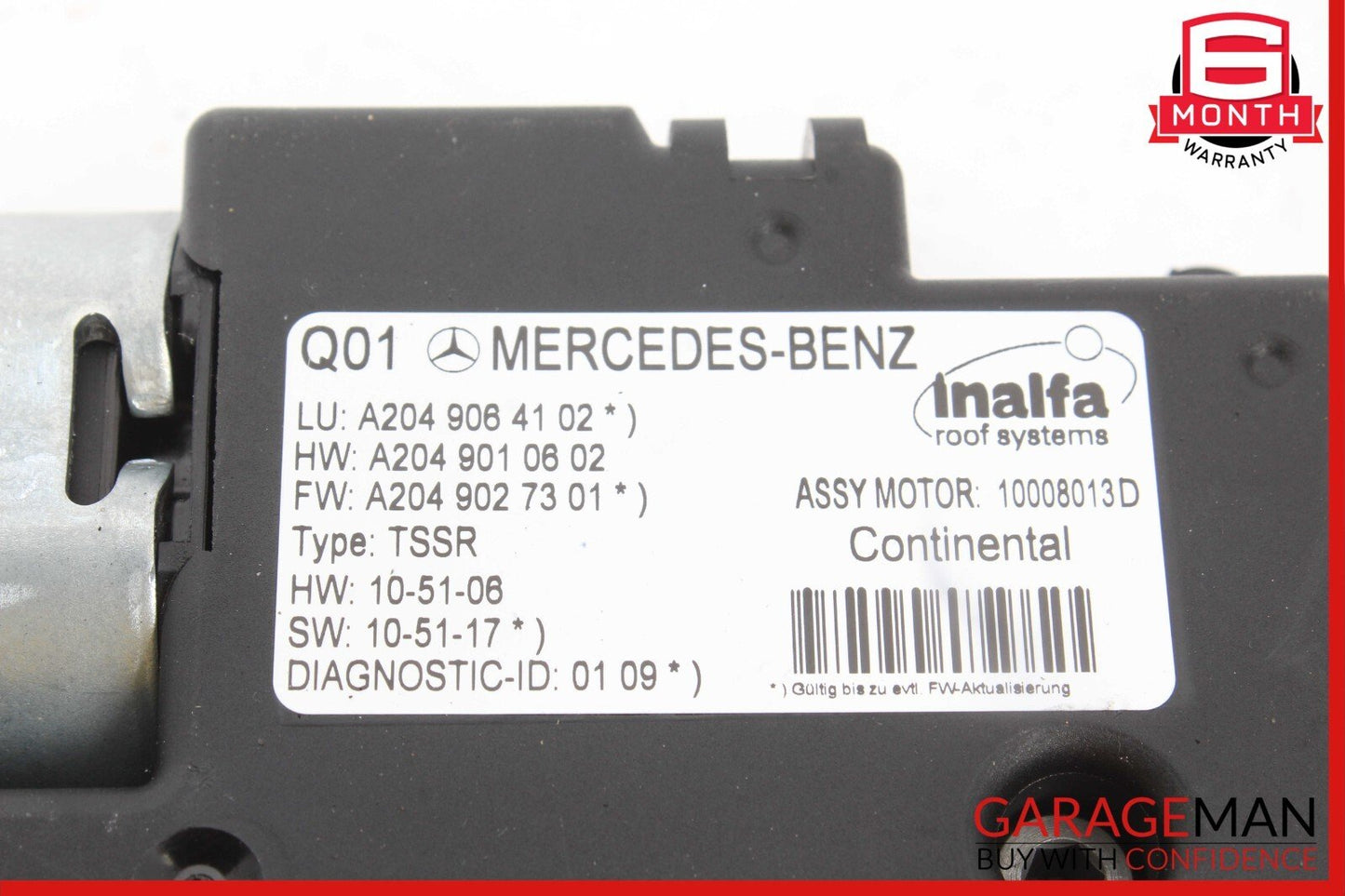 08-14 Mercedes X204 GLK250 GLK350 CL550 Panoramic Sunroof Sun Roof Motor OEM