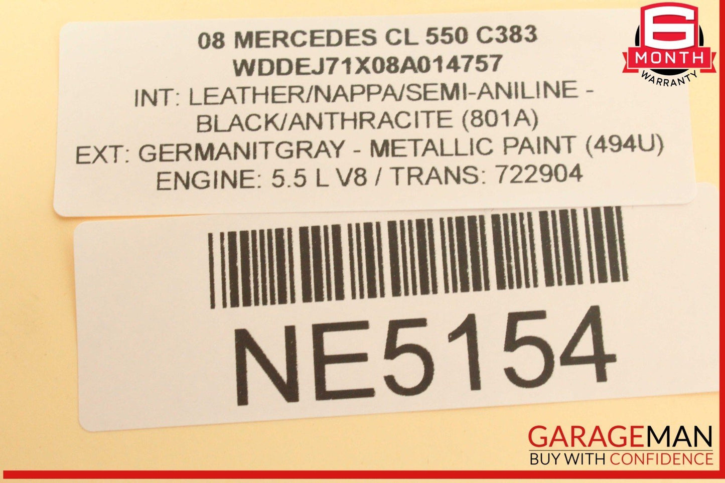 07-14 Mercedes W216 CL550 S550 Tire Pressure Monitor Module 2215402362 OEM