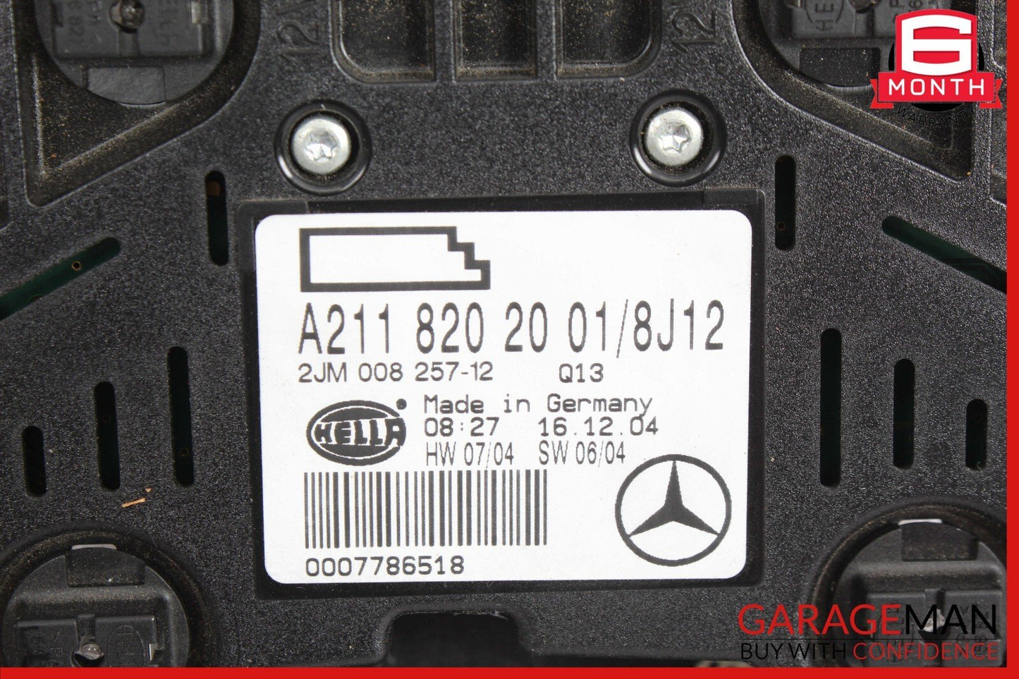 03-11 Mercedes W219 CLS550 E55 AMG Rear Overhead Dome Light Gray 2118207501 OEM