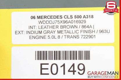 06-11 Mercedes W219 CLS550 Rear Right Bumper Reinforcement Bracket Mount OEM
