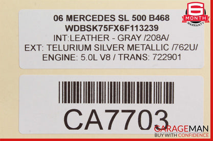98-06 Mercedes R230 SL500 E320 Engine Motor Coolant Water Pump 1122010601 OEM