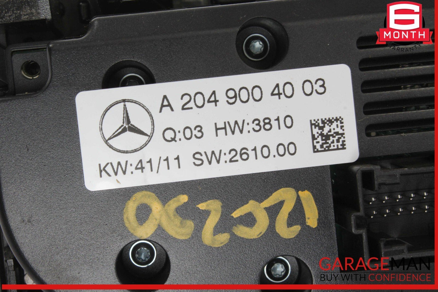 12-14 Mercedes W204 C250 C63 AMG C300 AC A/C Heater Climate Control w/ Trim OEM