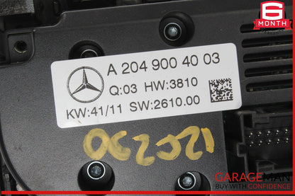 12-14 Mercedes W204 C250 C63 AMG C300 AC A/C Heater Climate Control w/ Trim OEM