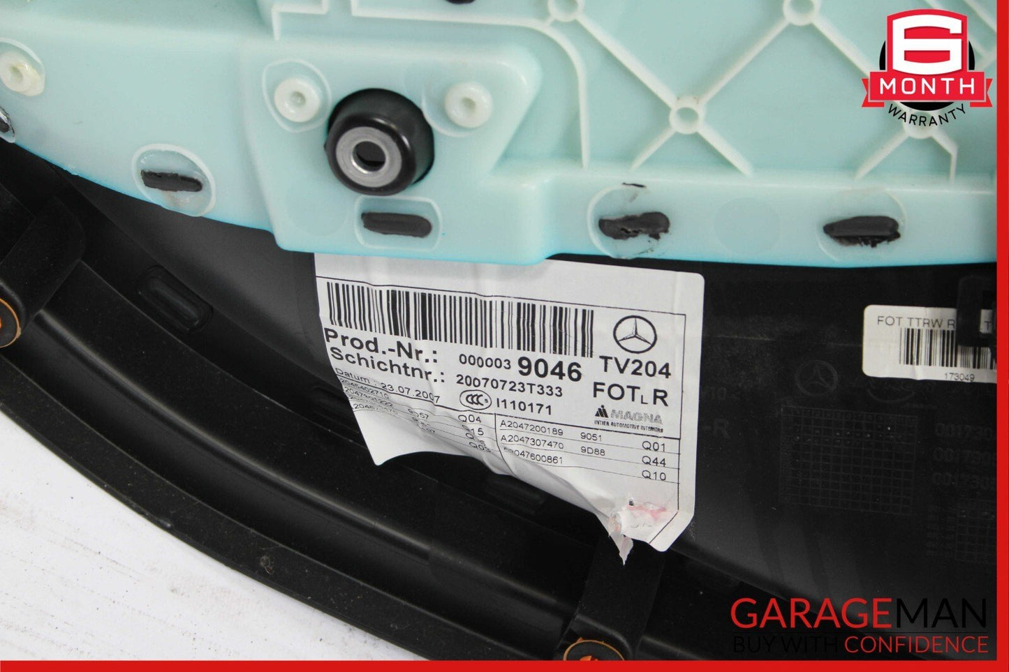 08-11 Mercedes W204 C350 Rear Right Passenger Side Interior Door Panel Black OEM