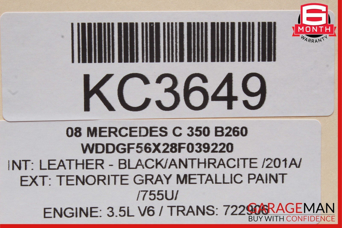 08-14 Mercedes W204 C350 C250 Rear Trunk Lid Tailgate Release Open Handle OEM