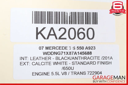 07-10 Mercedes W221 S550 CL550 S400 Keyless Go Control Module 2218702392 OEM