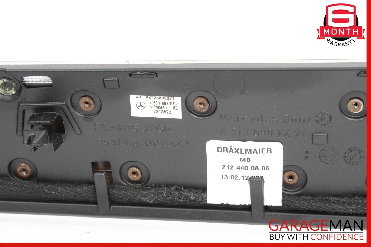 10-13 Mercedes W212 E350 Front Center Dash AC A/C Air Vent Grille Trim Assembly