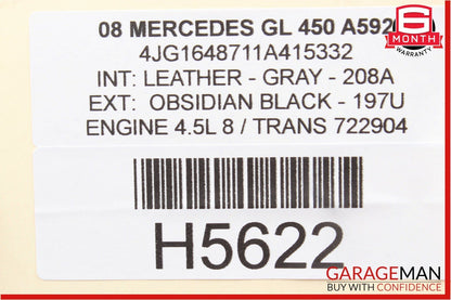 07-12 Mercedes GL450 3rd Row Seat Folding Power Control Switch Button Gray