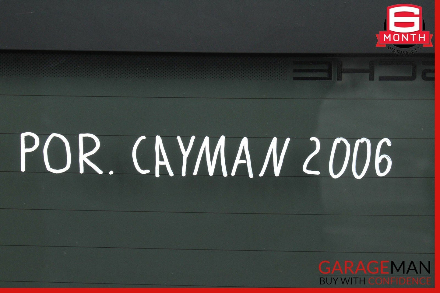 06-08 Porsche Cayman 987 Rear Trunk Glass Hatch Tail Gate Panel Assembly Black